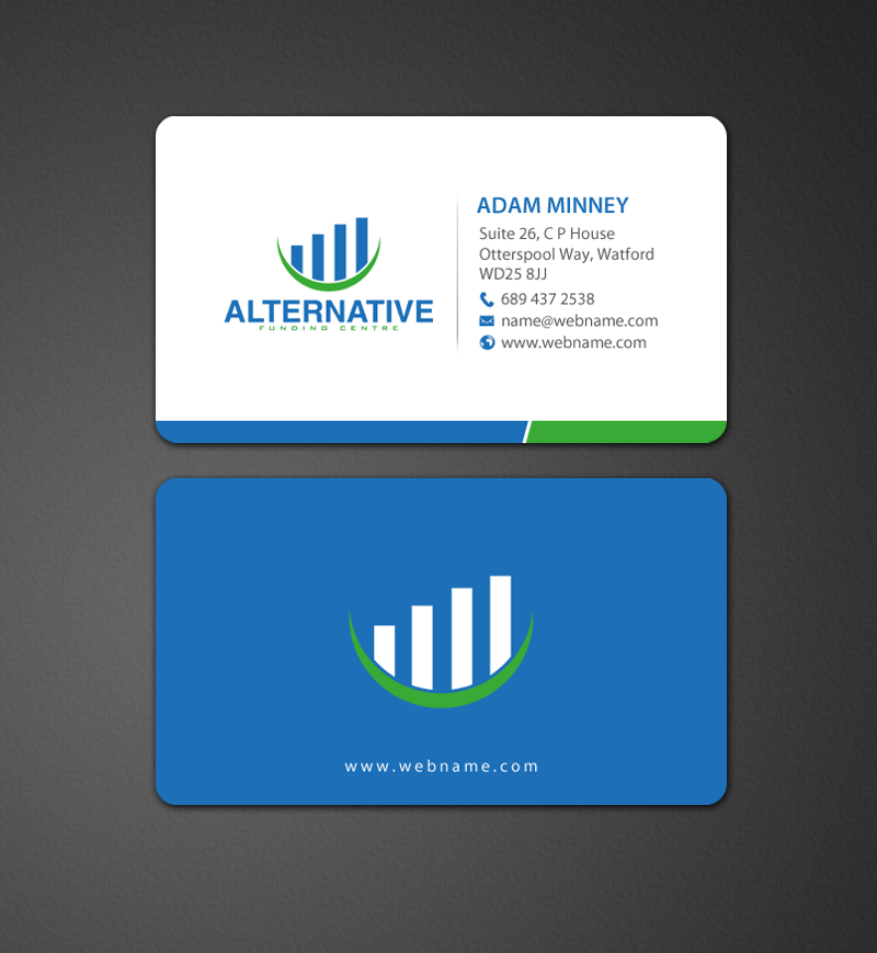 Diseño de Tarjeta de Presentación por chandrayaan.creative para Alternative Funding Centre | Diseño #10520599