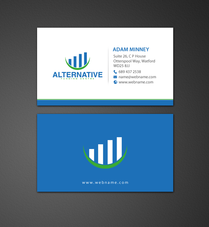 Diseño de Tarjeta de Presentación por chandrayaan.creative para Alternative Funding Centre | Diseño #10520601