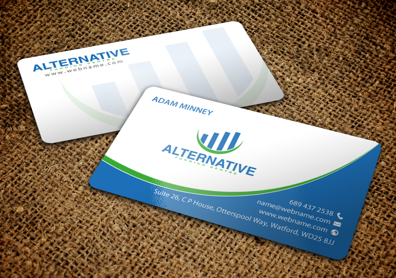 Diseño de Tarjeta de Presentación por chandrayaan.creative para Alternative Funding Centre | Diseño #10520610