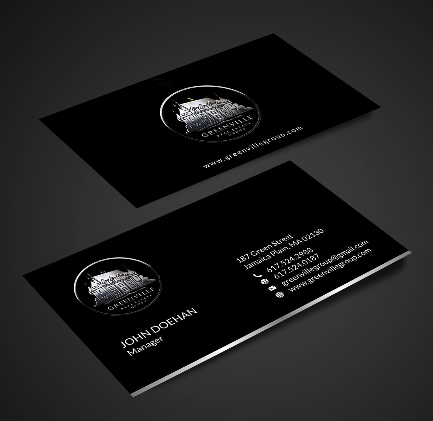 Business Card Design by SKYdesign for GREENVILLE REAL ESTATE GROUP | Design #10711484