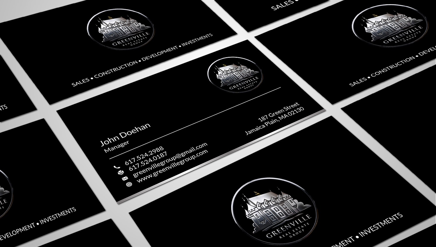 Business Card Design by SKYdesign for GREENVILLE REAL ESTATE GROUP | Design #10720506
