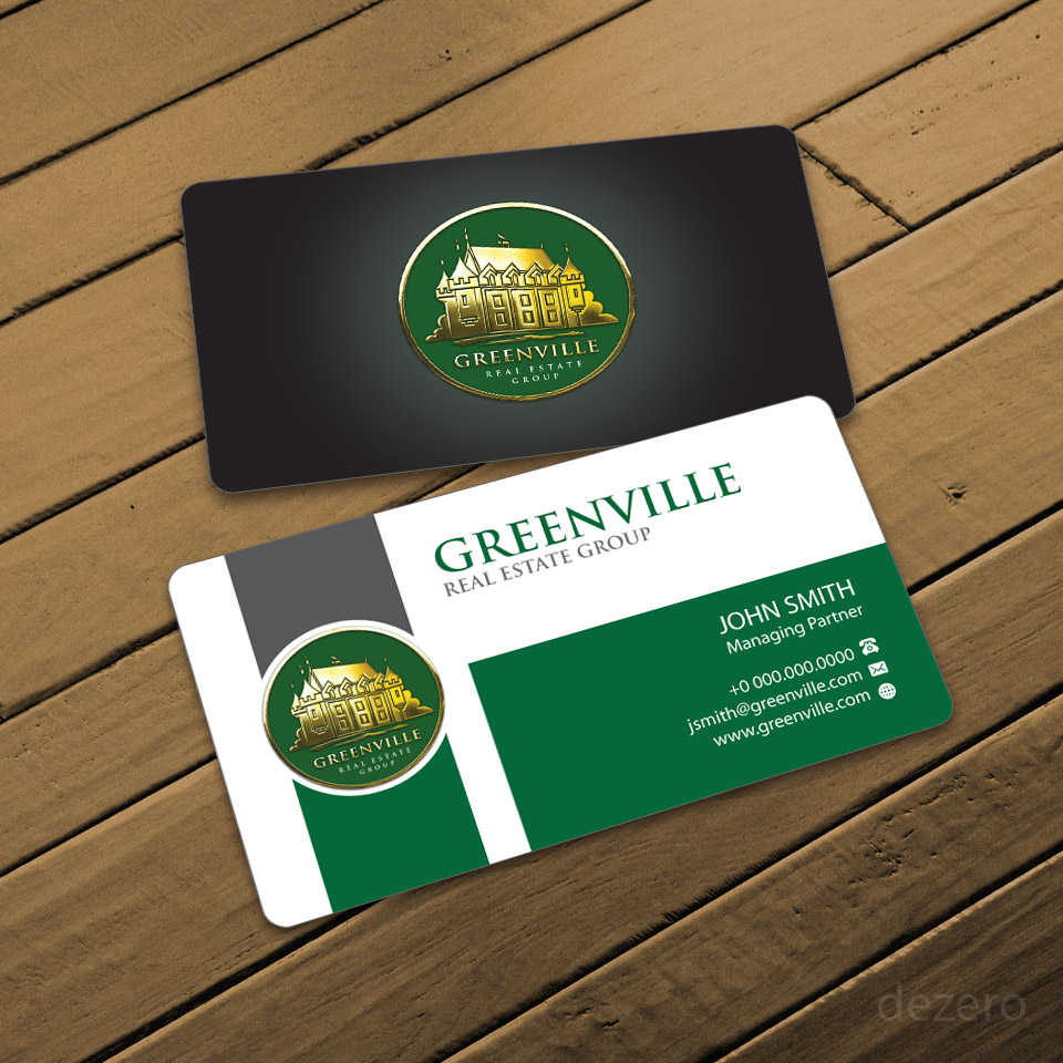 Design de Carte de Visite par Dezero pour GREENVILLE REAL ESTATE GROUP | Design #10828050