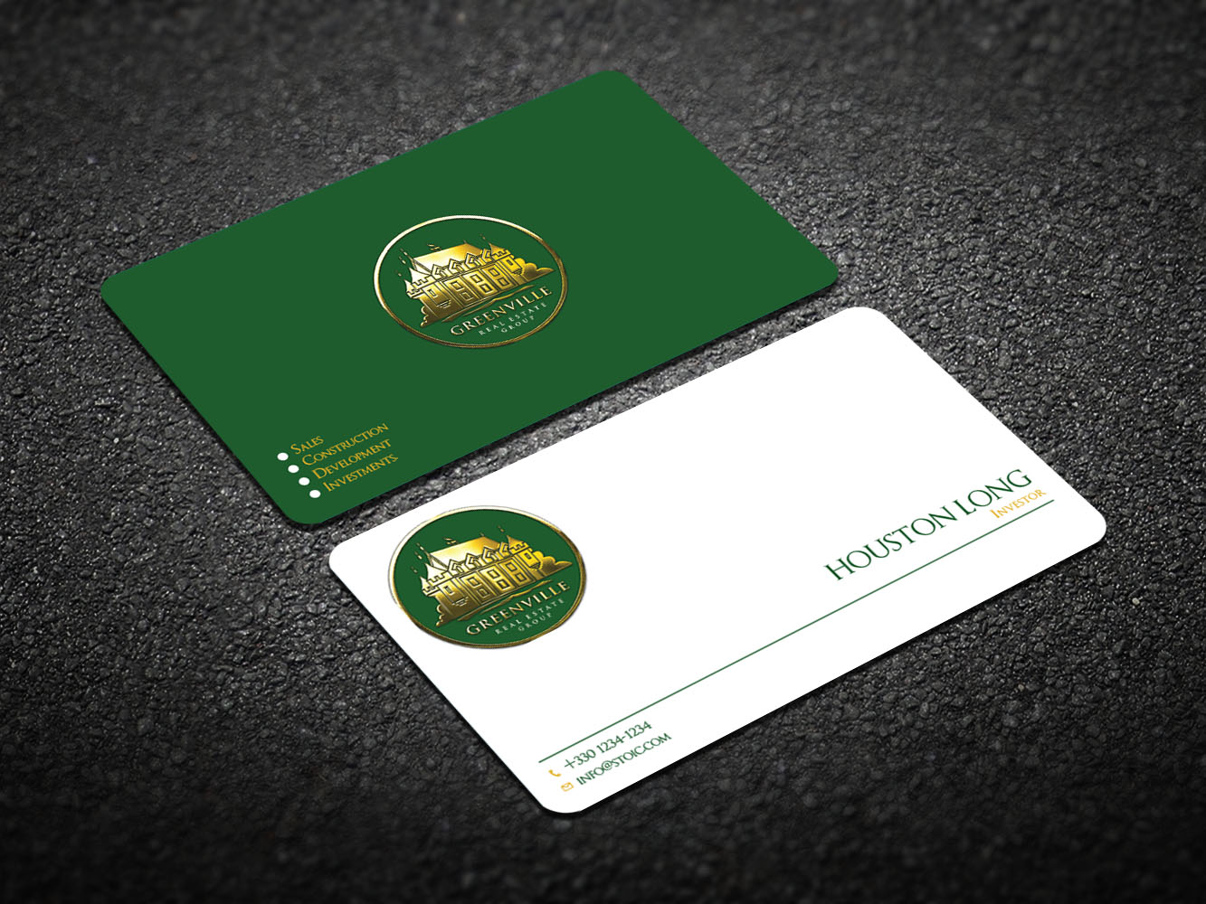 Diseño de Tarjeta de Presentación por Verified artistry (Design garden) para GREENVILLE REAL ESTATE GROUP | Diseño #10713000