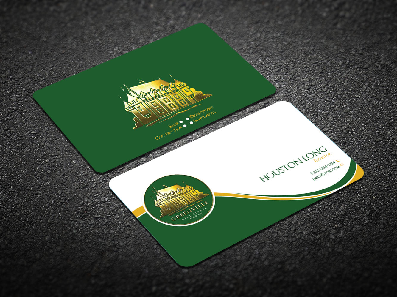 Diseño de Tarjeta de Presentación por Verified artistry (Design garden) para GREENVILLE REAL ESTATE GROUP | Diseño #10713006