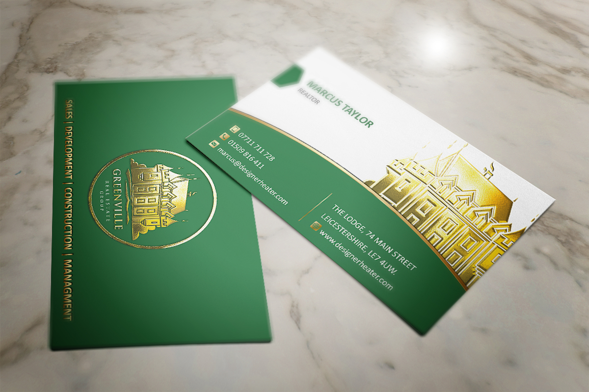 Diseño de Tarjeta de Presentación por Grafactory para GREENVILLE REAL ESTATE GROUP | Diseño #10726822