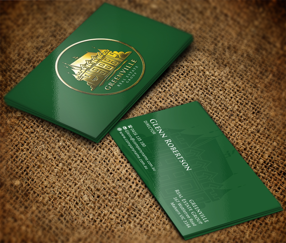 Business Card Design by Grafactory for GREENVILLE REAL ESTATE GROUP | Design #10835276