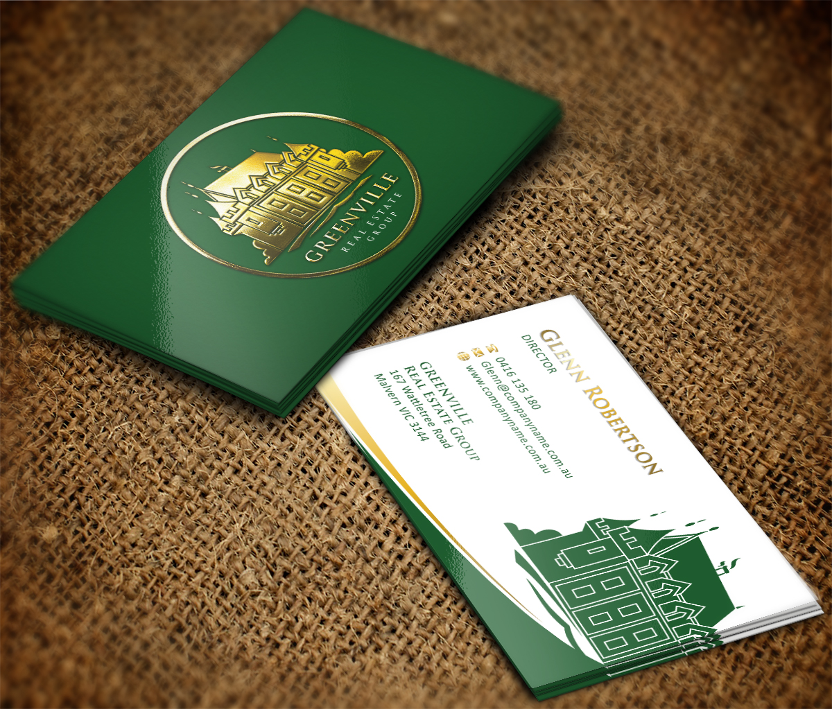 Business Card Design by Grafactory for GREENVILLE REAL ESTATE GROUP | Design #10835528