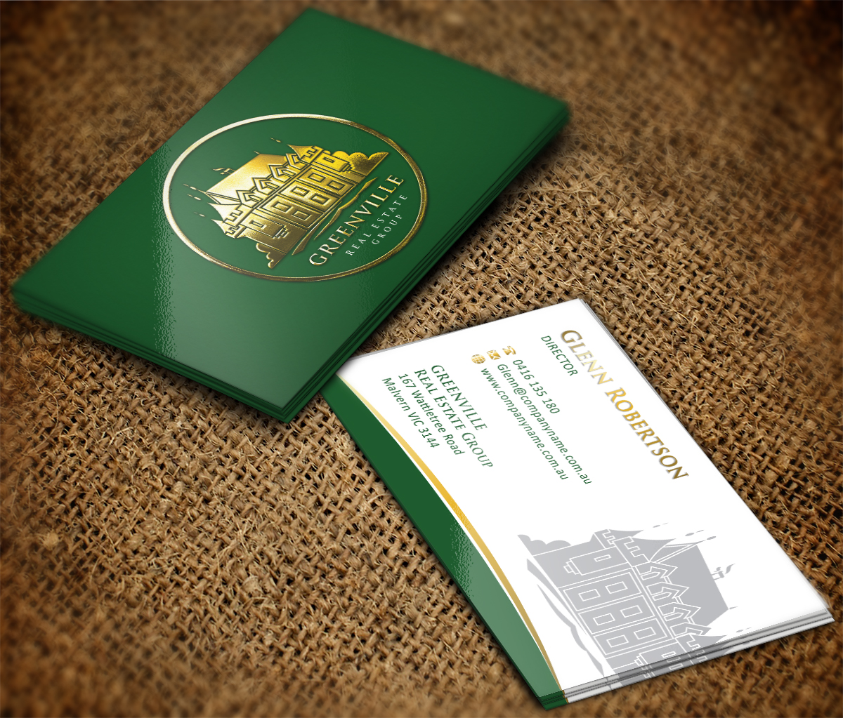 Business Card Design by Grafactory for GREENVILLE REAL ESTATE GROUP | Design #10835530