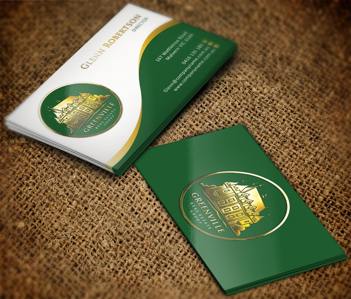 Business Card Design by Grafactory for GREENVILLE REAL ESTATE GROUP | Design #10835531