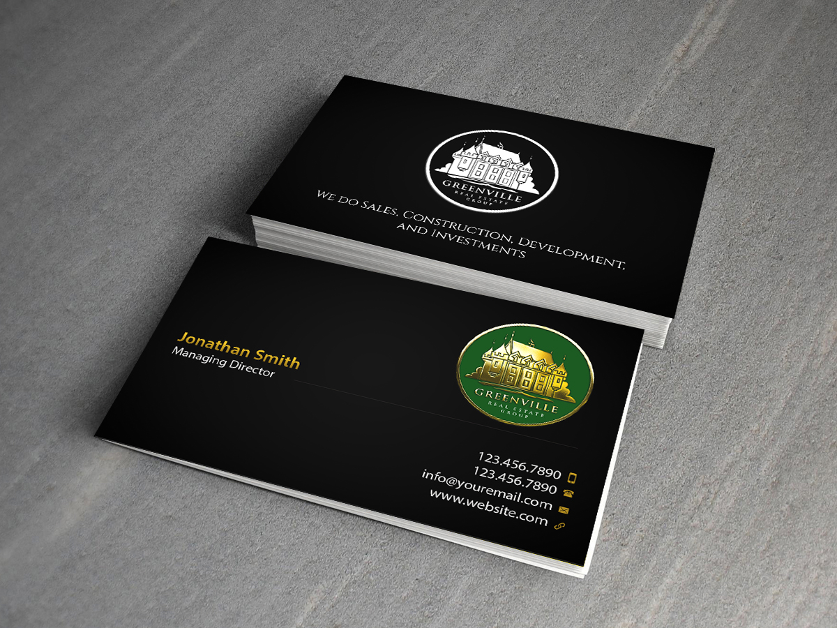 Business Card Design by Creations Box 2015 for GREENVILLE REAL ESTATE GROUP | Design #10730734