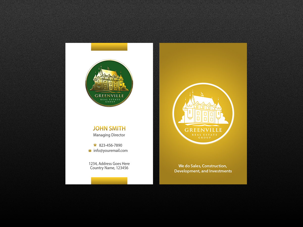 Diseño de Tarjeta de Presentación por Creations Box 2015 para GREENVILLE REAL ESTATE GROUP | Diseño #10730739