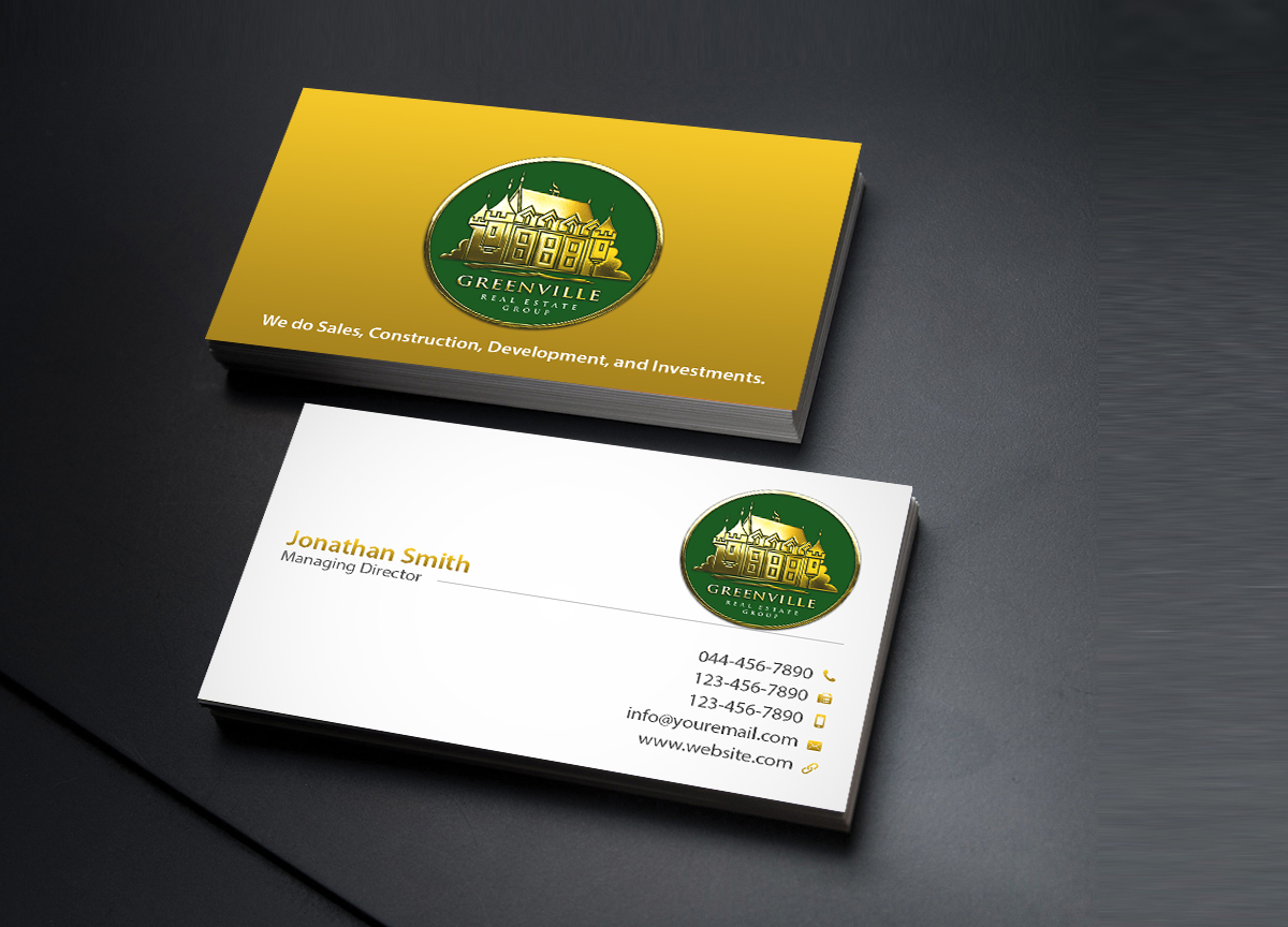 Business Card Design by Creations Box 2015 for GREENVILLE REAL ESTATE GROUP | Design #10730748