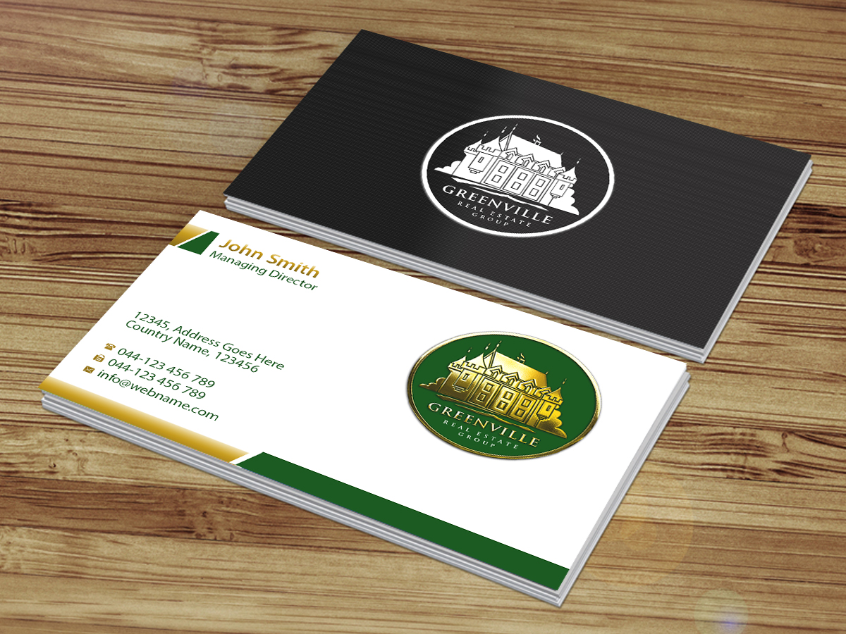 Business Card Design by Creations Box 2015 for GREENVILLE REAL ESTATE GROUP | Design #10730765
