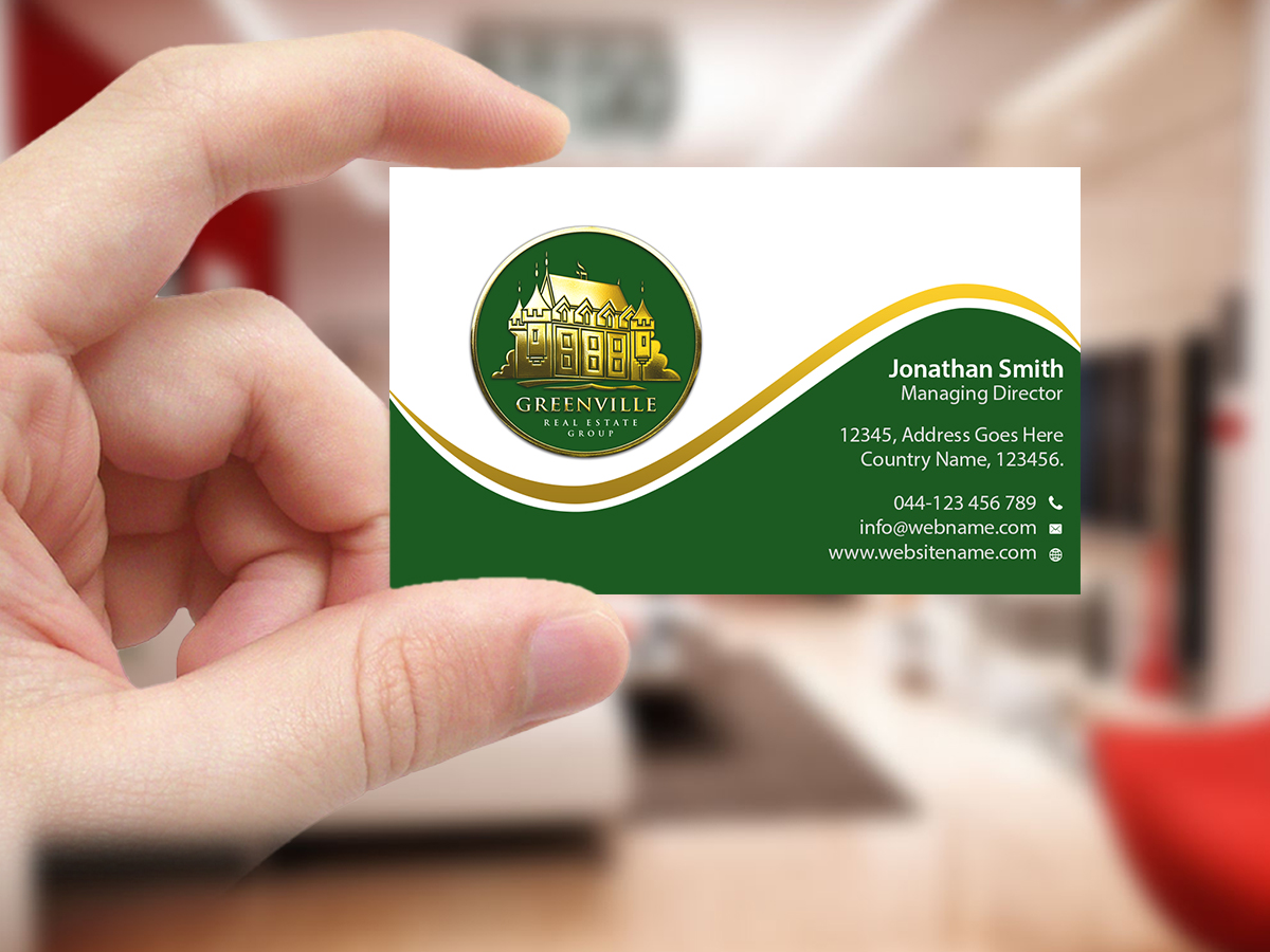 Design de Carte de Visite par Creations Box 2015 pour GREENVILLE REAL ESTATE GROUP | Design #10730770