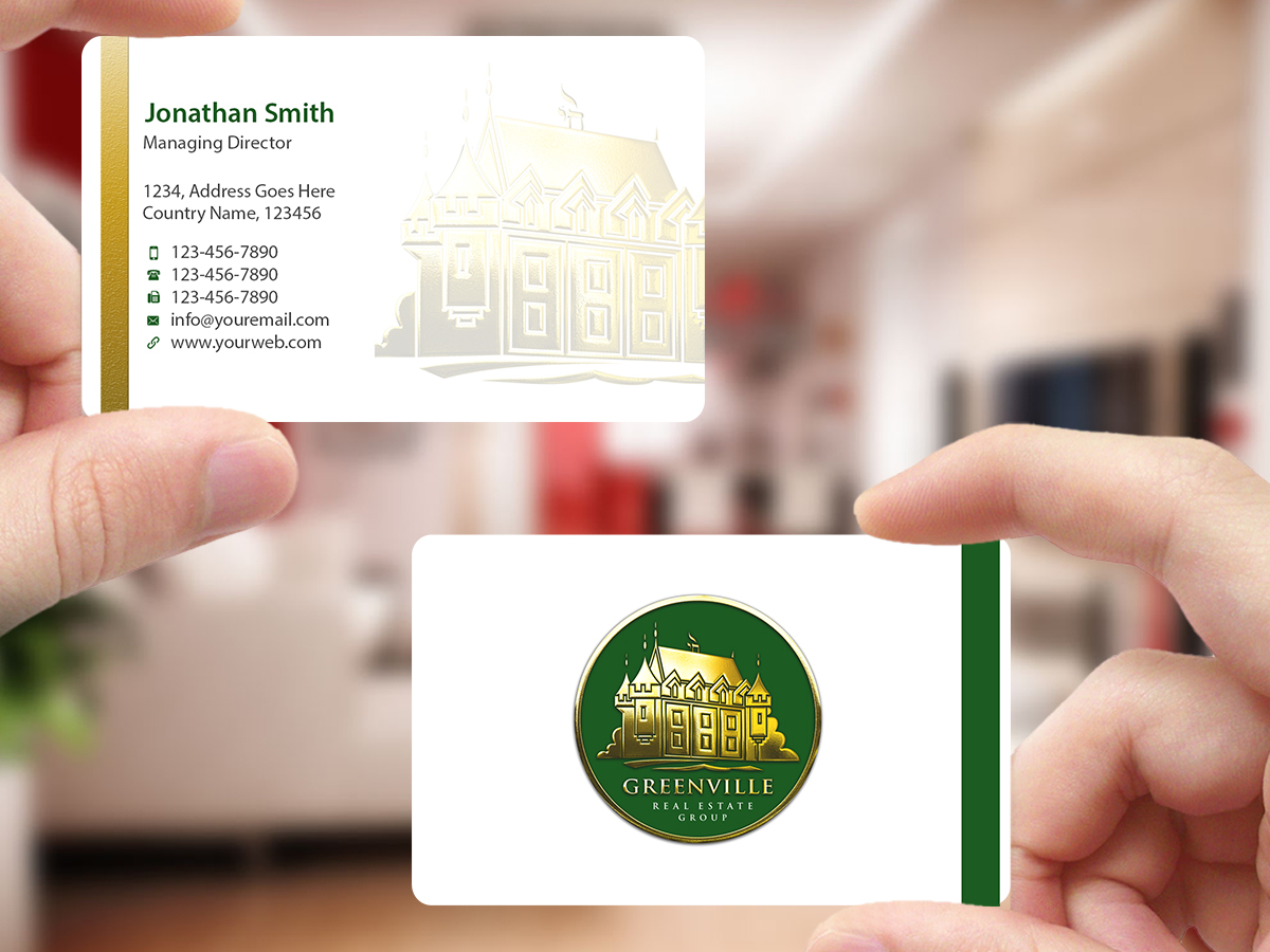 Design de Carte de Visite par Creations Box 2015 pour GREENVILLE REAL ESTATE GROUP | Design #10730797