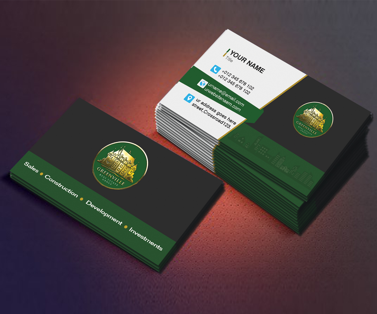 Diseño de Tarjeta de Presentación por RWDStudio para GREENVILLE REAL ESTATE GROUP | Diseño #10735891