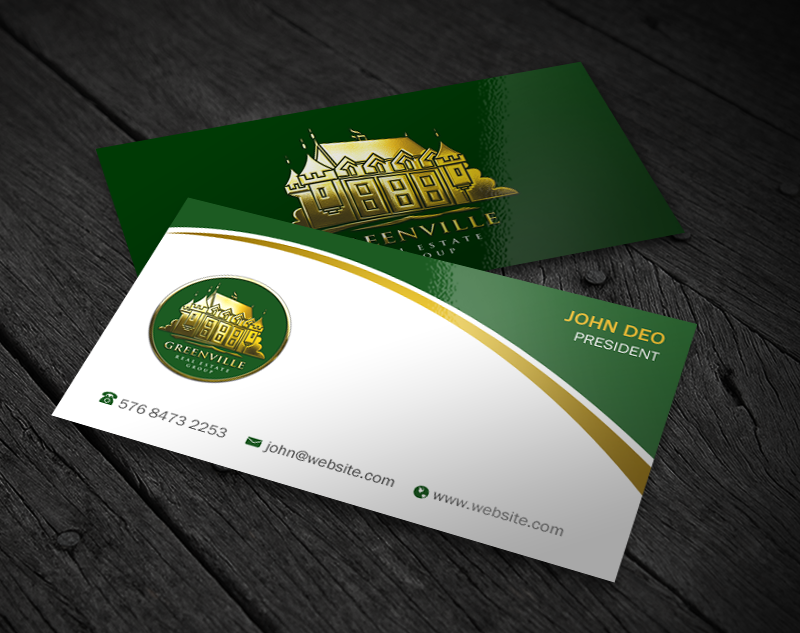 Business Card Design by Brand aid for GREENVILLE REAL ESTATE GROUP | Design #10707813