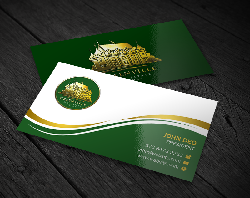 Business Card Design by Brand aid for GREENVILLE REAL ESTATE GROUP | Design #10707815