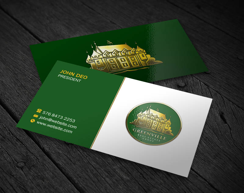 Business Card Design by Brand aid for GREENVILLE REAL ESTATE GROUP | Design #10707827