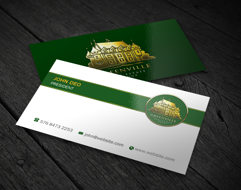 Business Card Design by Brand aid for GREENVILLE REAL ESTATE GROUP | Design #10707832
