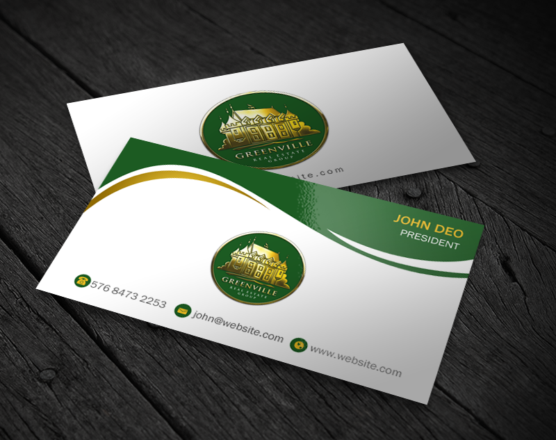 Business Card Design by Brand aid for GREENVILLE REAL ESTATE GROUP | Design #10707833