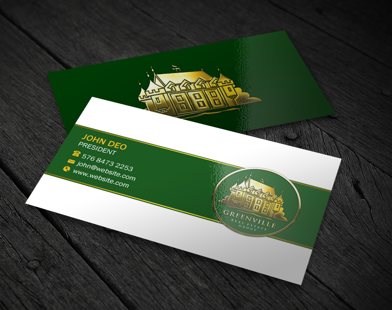 Diseño de Tarjeta de Presentación por chandrayaan.creative para GREENVILLE REAL ESTATE GROUP | Diseño #10710187
