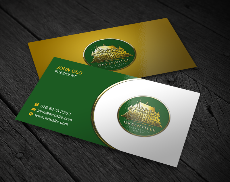 Business Card Design by chandrayaan.creative for GREENVILLE REAL ESTATE GROUP | Design #10710190