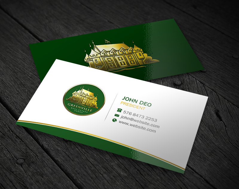 Business Card Design by chandrayaan.creative for GREENVILLE REAL ESTATE GROUP | Design #10710193