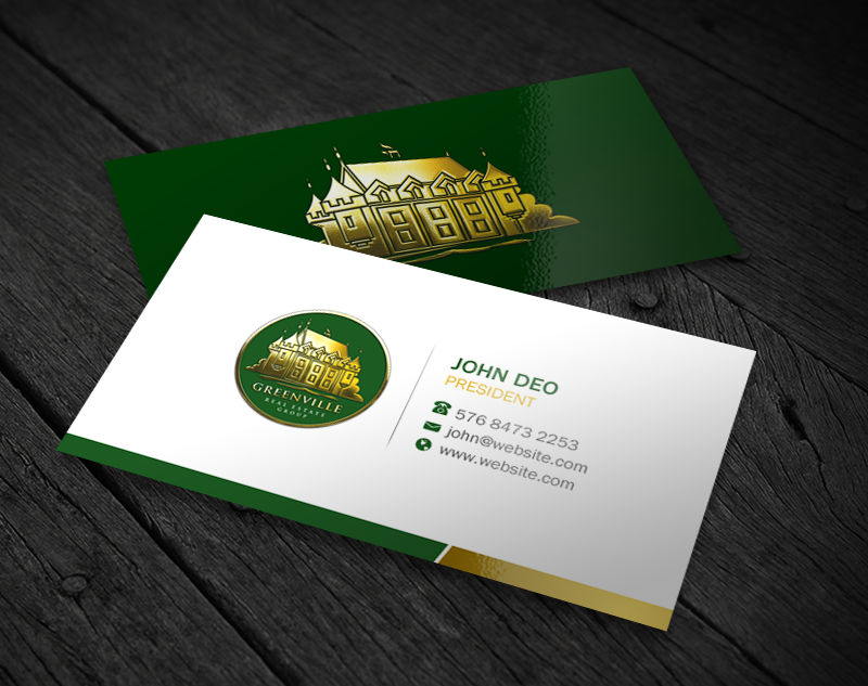 Business Card Design by chandrayaan.creative for GREENVILLE REAL ESTATE GROUP | Design #10710195