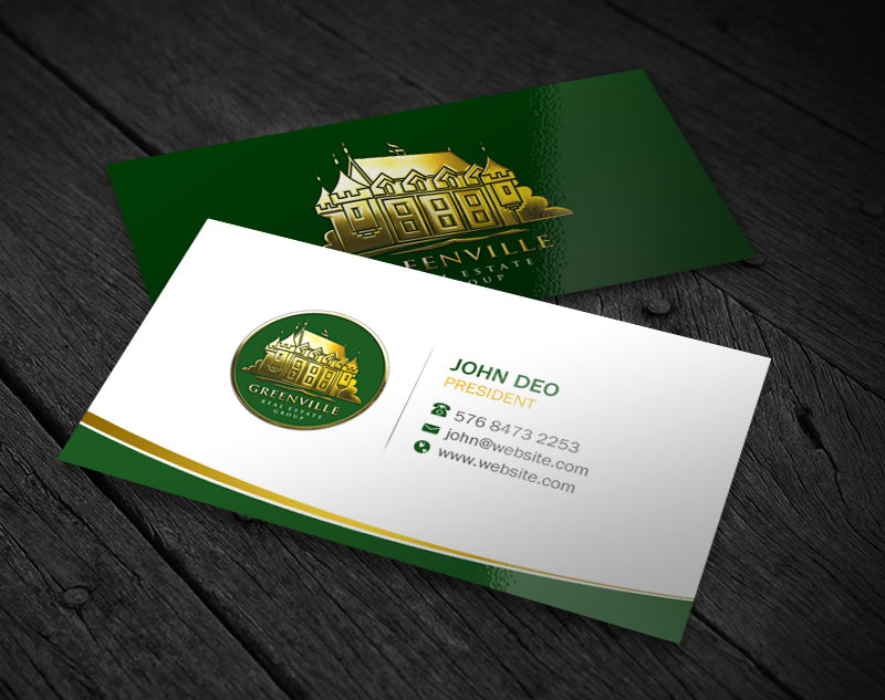 Business Card Design by chandrayaan.creative for GREENVILLE REAL ESTATE GROUP | Design #10710197