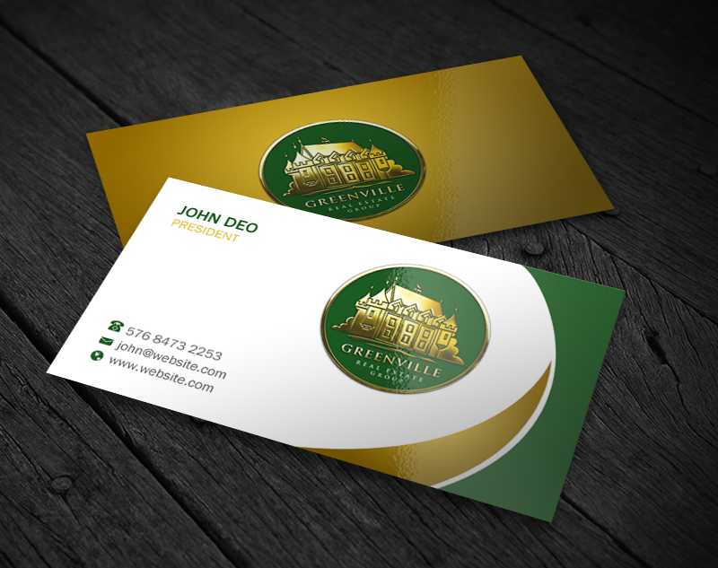 Business Card Design by chandrayaan.creative for GREENVILLE REAL ESTATE GROUP | Design #10710198