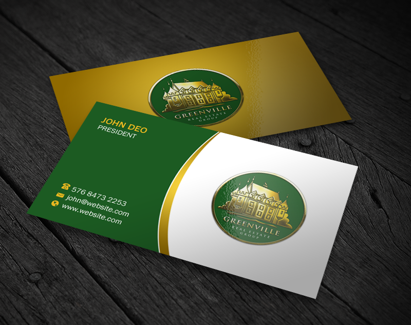 Business Card Design by chandrayaan.creative for GREENVILLE REAL ESTATE GROUP | Design #10710201