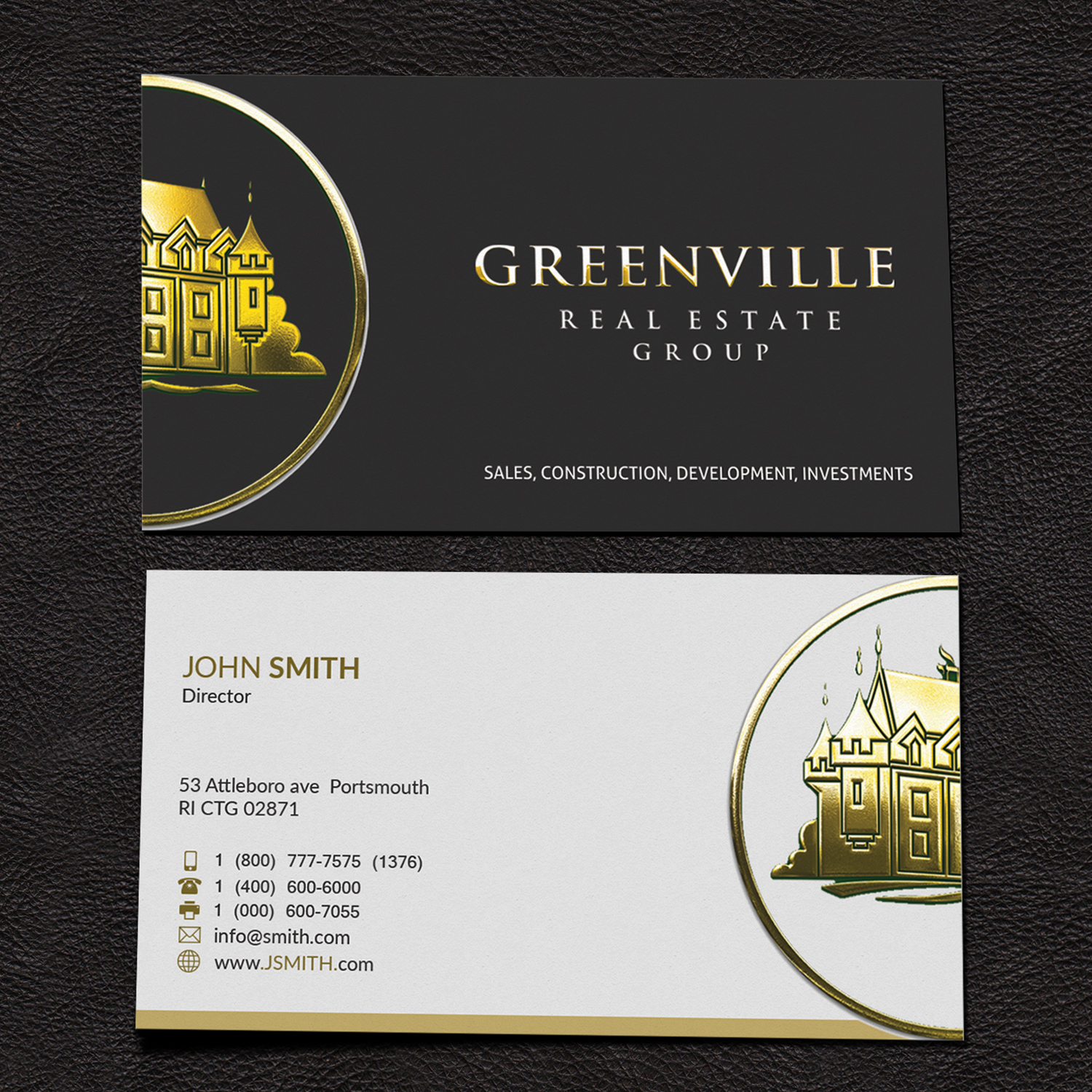Business Card Design by Armaan Islam for GREENVILLE REAL ESTATE GROUP | Design #10833209