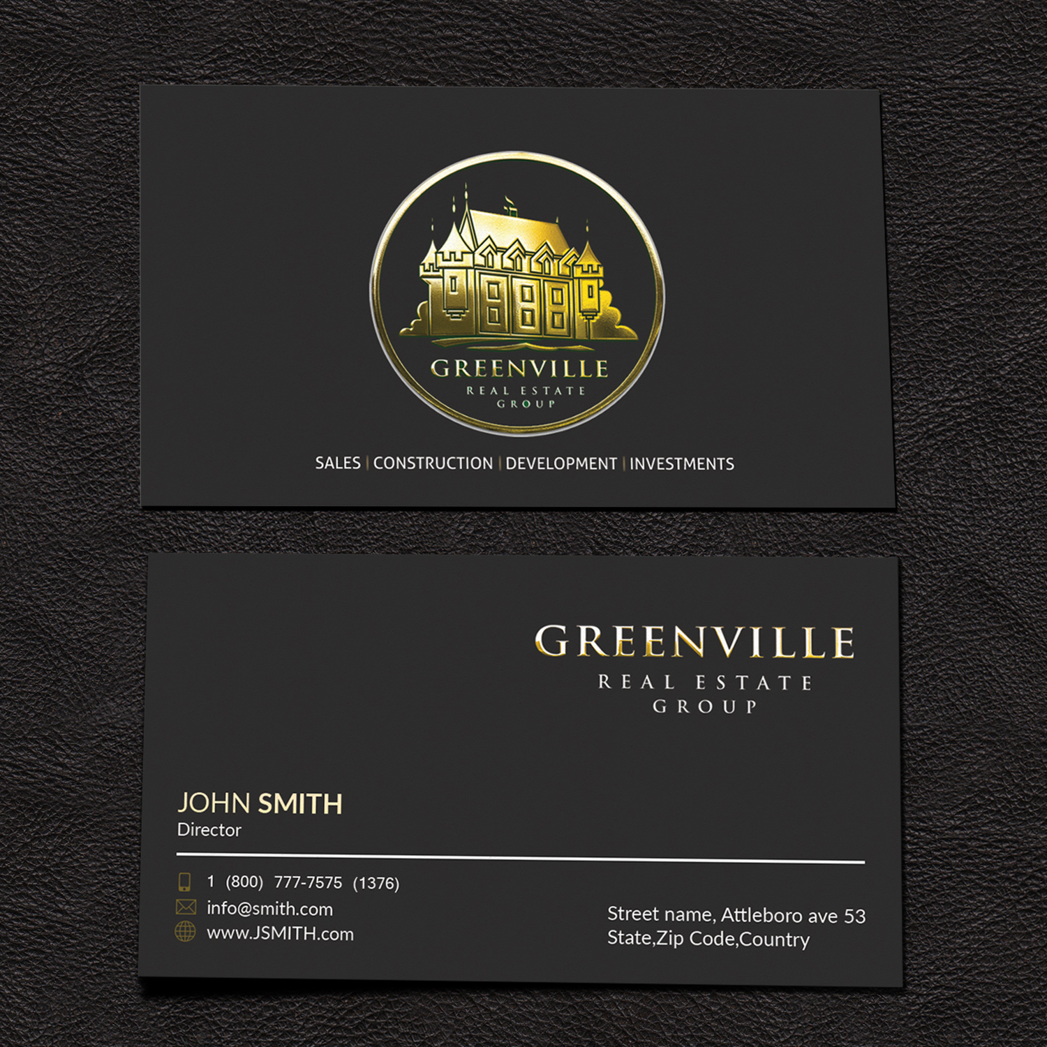 Diseño de Tarjeta de Presentación por Armaan Islam para GREENVILLE REAL ESTATE GROUP | Diseño #10833635