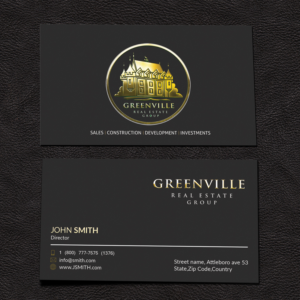 Business Card Design by Armaan Islam for GREENVILLE REAL ESTATE GROUP | Design: #10833635