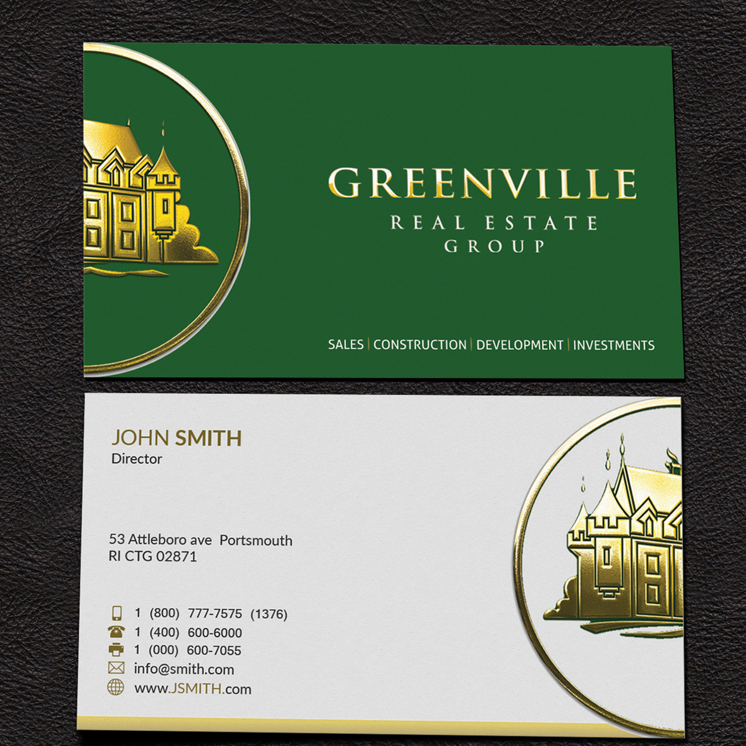 Business Card Design by Armaan Islam for GREENVILLE REAL ESTATE GROUP | Design #10889717