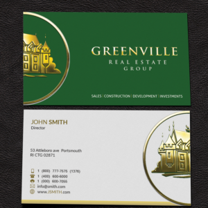 Business Card Design by Armaan Islam for GREENVILLE REAL ESTATE GROUP | Design: #10889717
