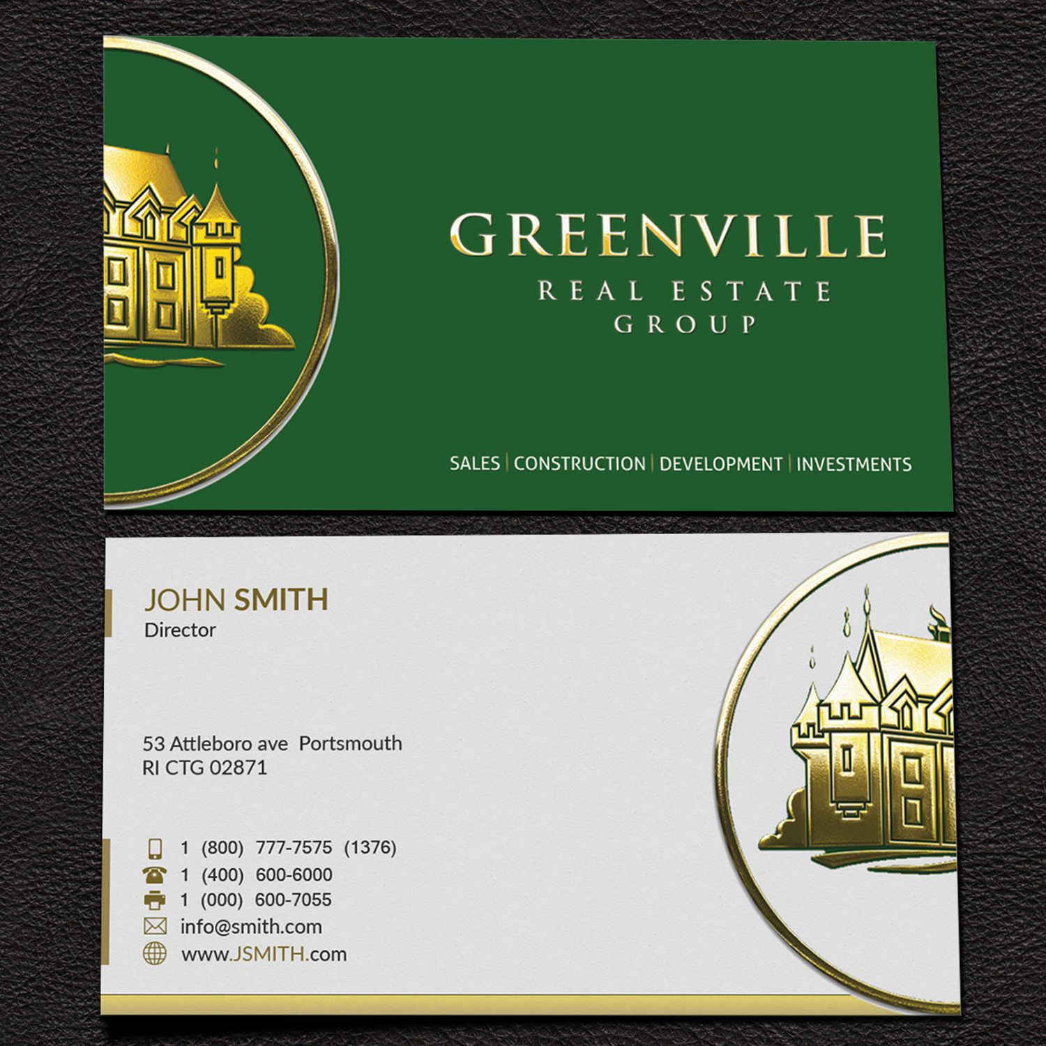 Business Card Design by Armaan Islam for GREENVILLE REAL ESTATE GROUP | Design #10893257