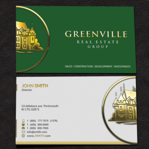 Design de Carte de Visite par Armaan Islam pour GREENVILLE REAL ESTATE GROUP | Design : #10970380