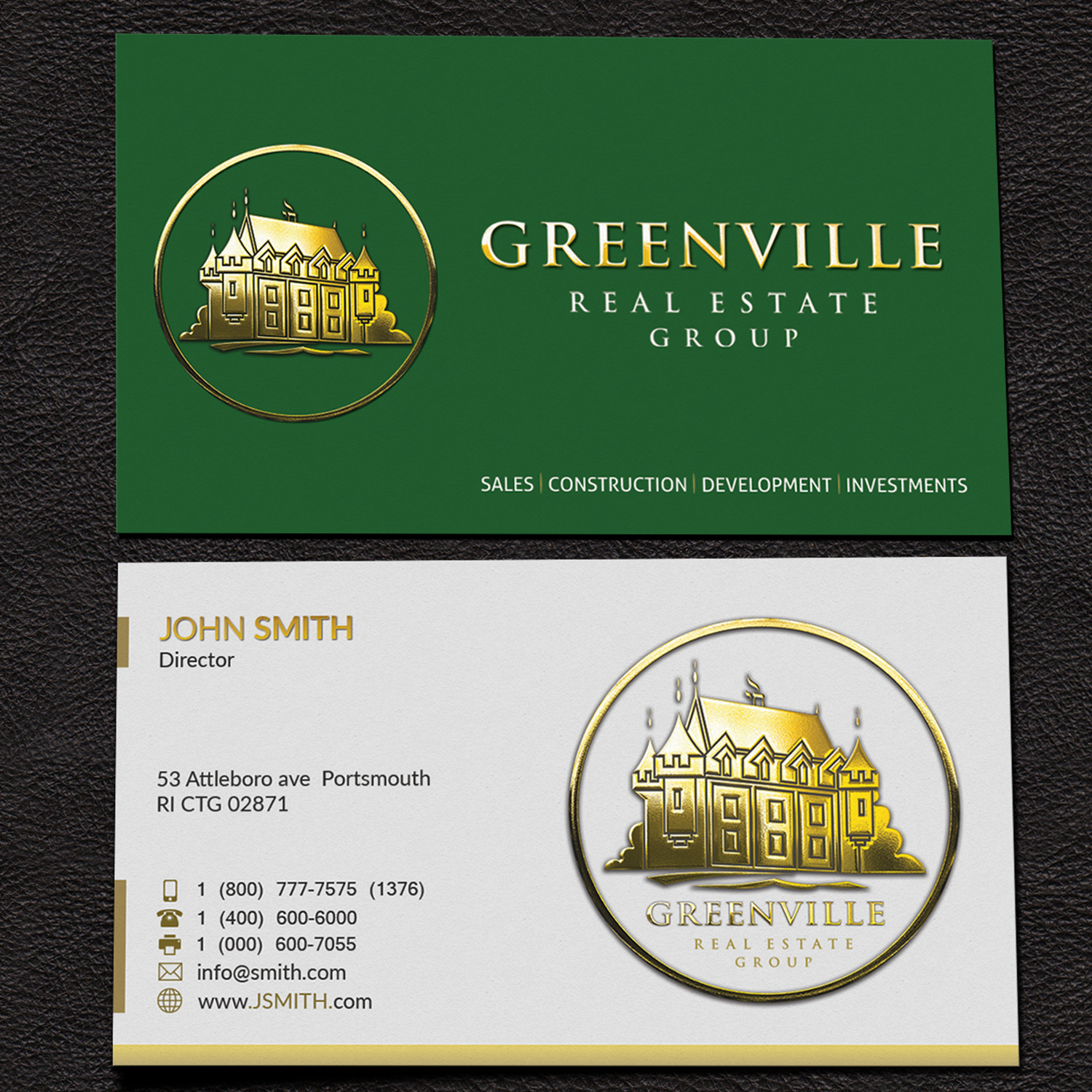 Diseño de Tarjeta de Presentación por Armaan Islam para GREENVILLE REAL ESTATE GROUP | Diseño #11029459