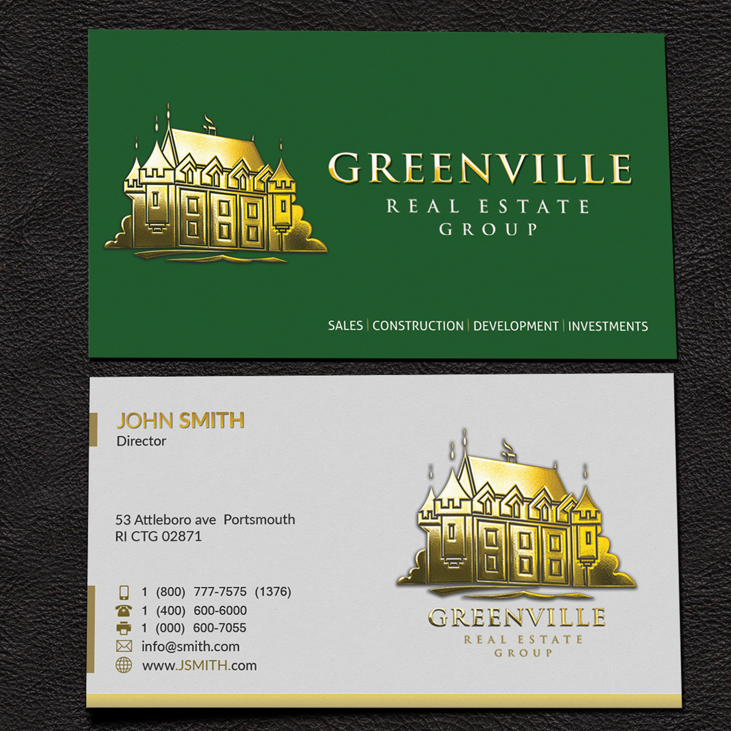Business Card Design by Armaan Islam for GREENVILLE REAL ESTATE GROUP | Design #11074816