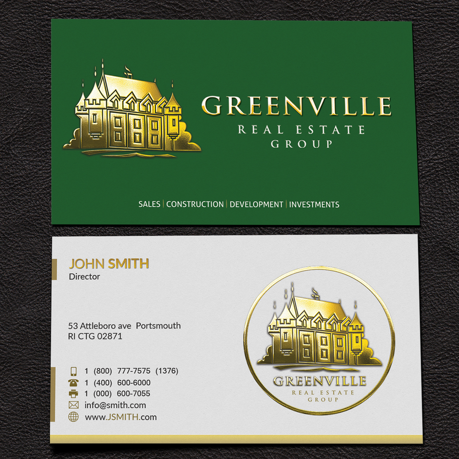 Business Card Design by Armaan Islam for GREENVILLE REAL ESTATE GROUP | Design #11074817