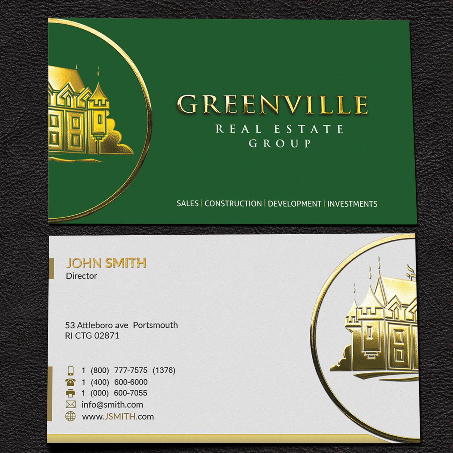 Business Card Design by Armaan Islam for GREENVILLE REAL ESTATE GROUP | Design #11084019