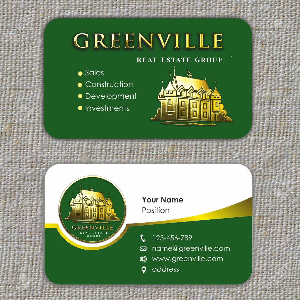 Visitenkarten-Design von MagicArtDesigner für GREENVILLE REAL ESTATE GROUP | Design #10776271