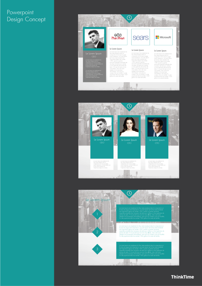 PowerPoint Design by Munster for ThinkTime  | Design #10582620