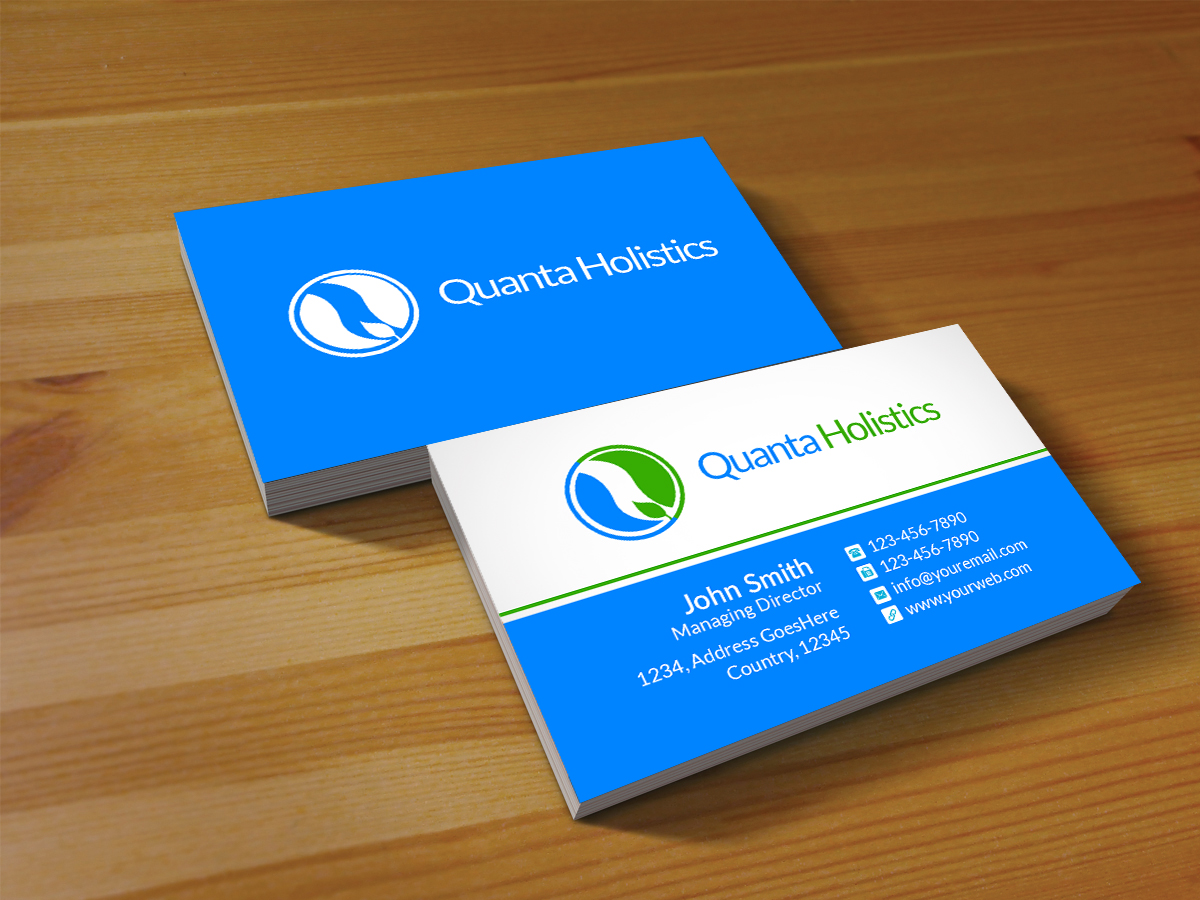 Business Card Design by Creations Box 2015 for Quanta Holistics | Design #10541711
