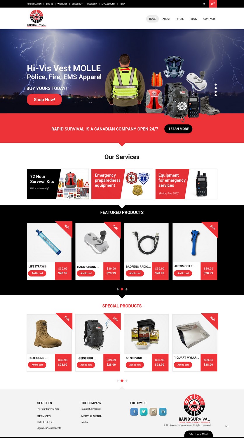 WooCommerce-Design von pb für Rapid Survival | Design #10653856