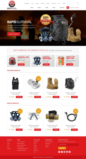 Diseño de WooCommerce por pb para Rapid Survival | Diseño: #10664839