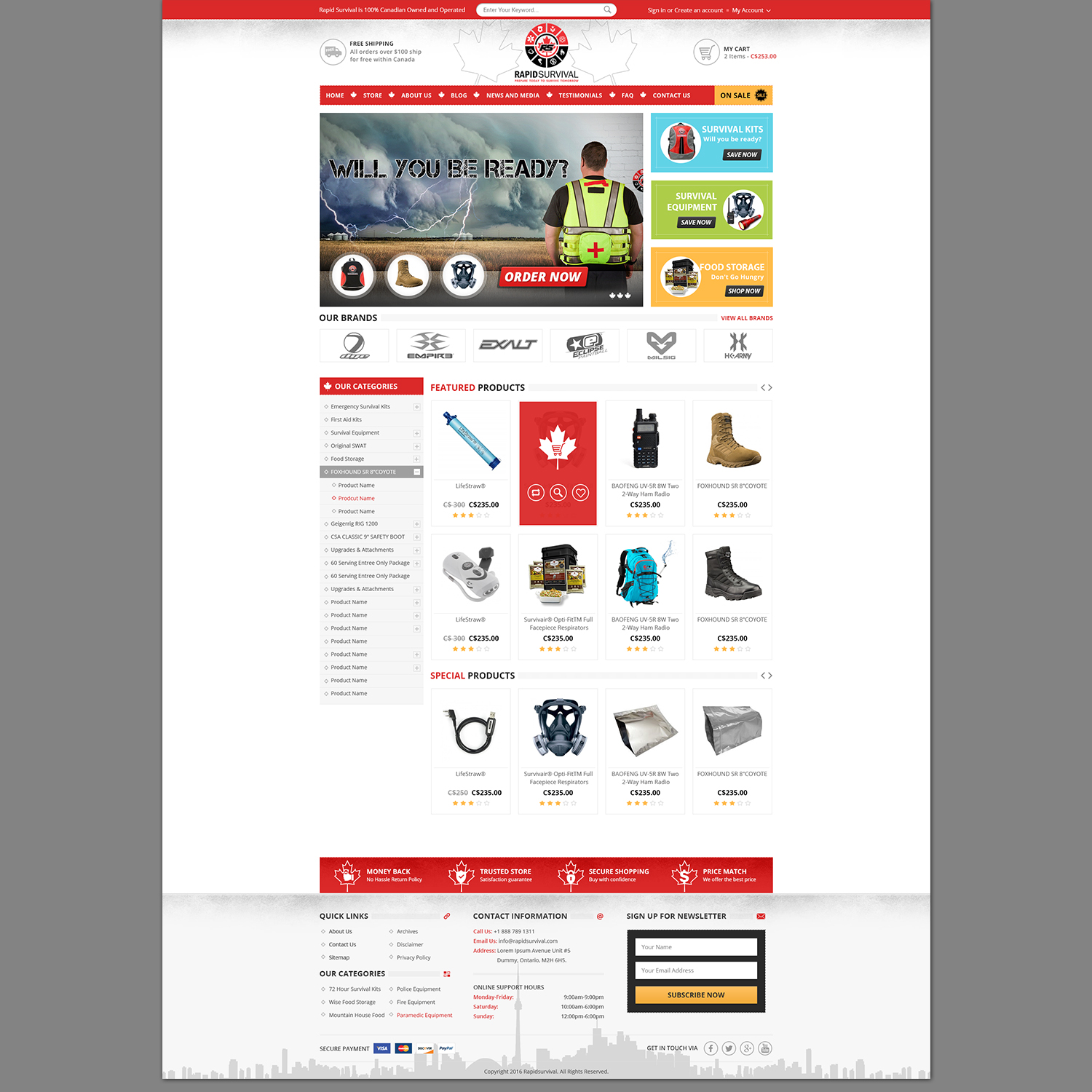 WooCommerce-Design von piyush für Rapid Survival | Design #10667427