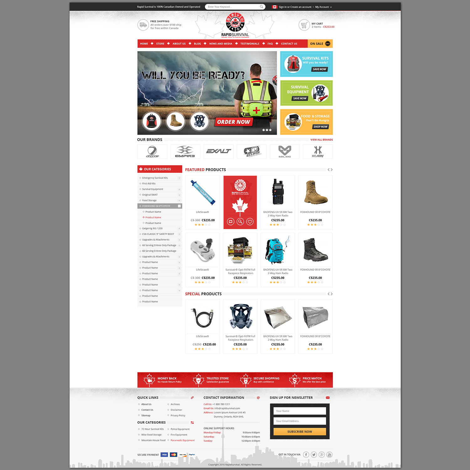 Diseño de WooCommerce por piyush para Rapid Survival | Diseño: #10681761
